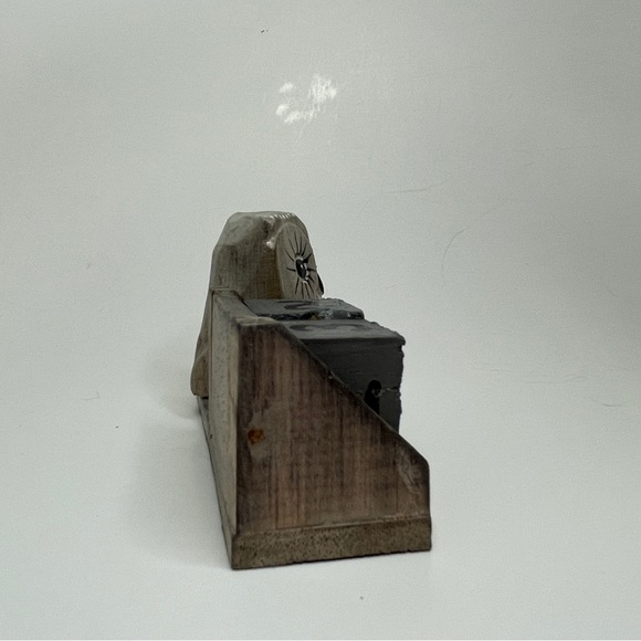 Vintage Wood Black Reusable Perpetual Calendar Owl Block Rustic Distressed - Picture 4 of 10